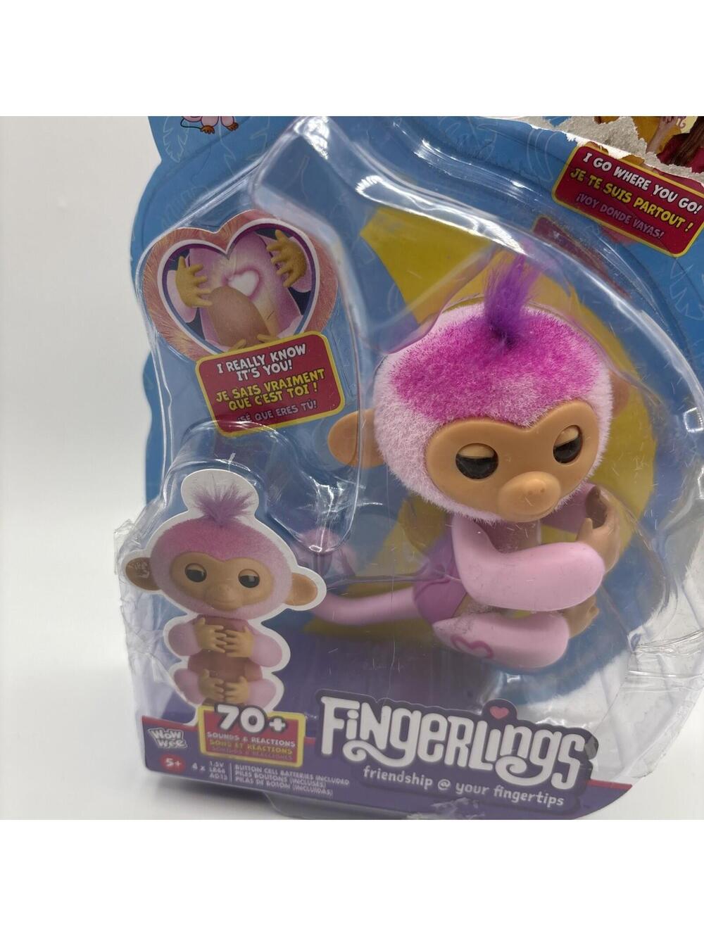 2022 FINGERLINGS Harmony Pink Baby Monkey 70+ Sounds & Reactions - Picture 5 of 5